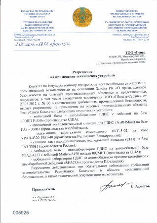 Разрешительная документация